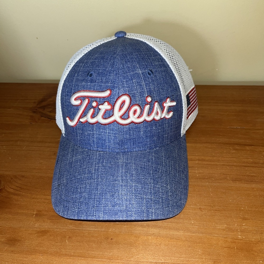 Titleist Stars And Stripes Tour Snapback Mesh Golf Hat USA Patch